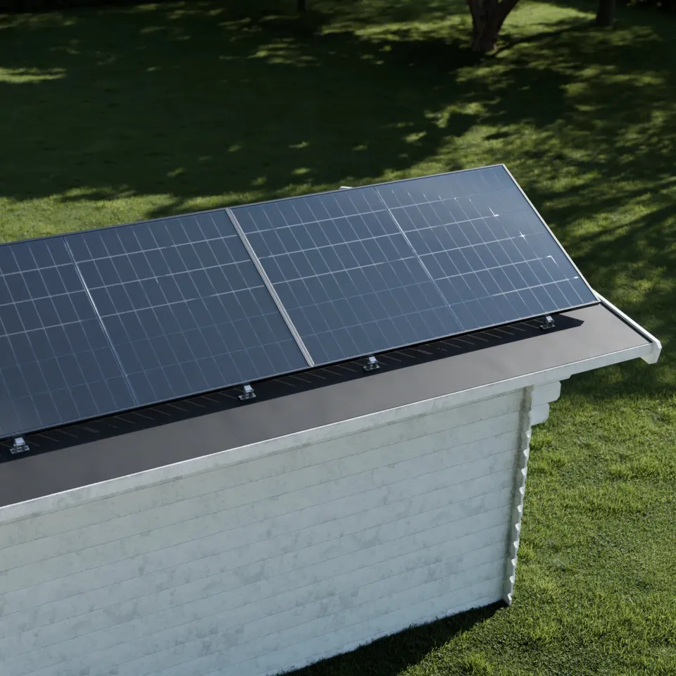 Solakon Balkonkraftwerk Halterung Gartenhaus Dach