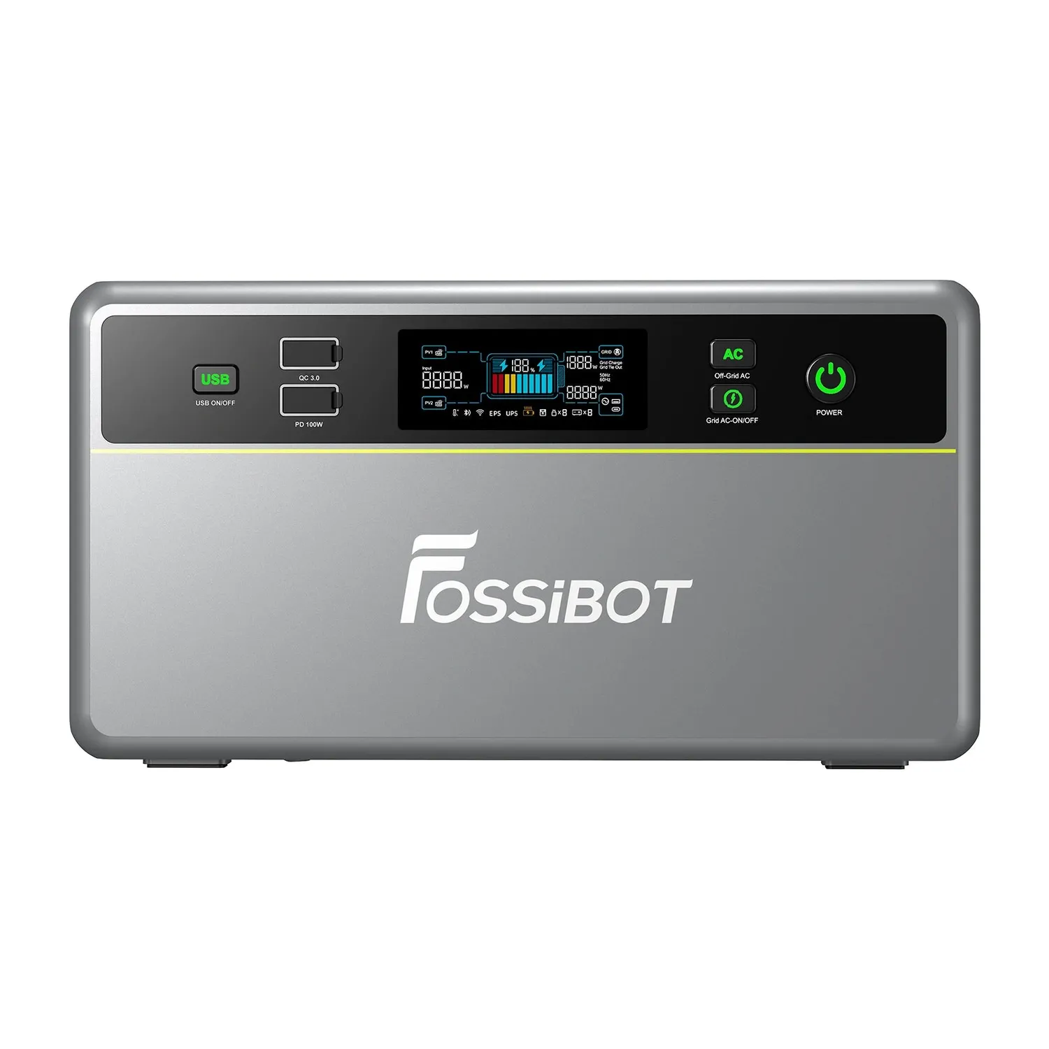 FOSSIBOT FBP1200 Balkonkraftwerk Speicher ohne Akku 1200W