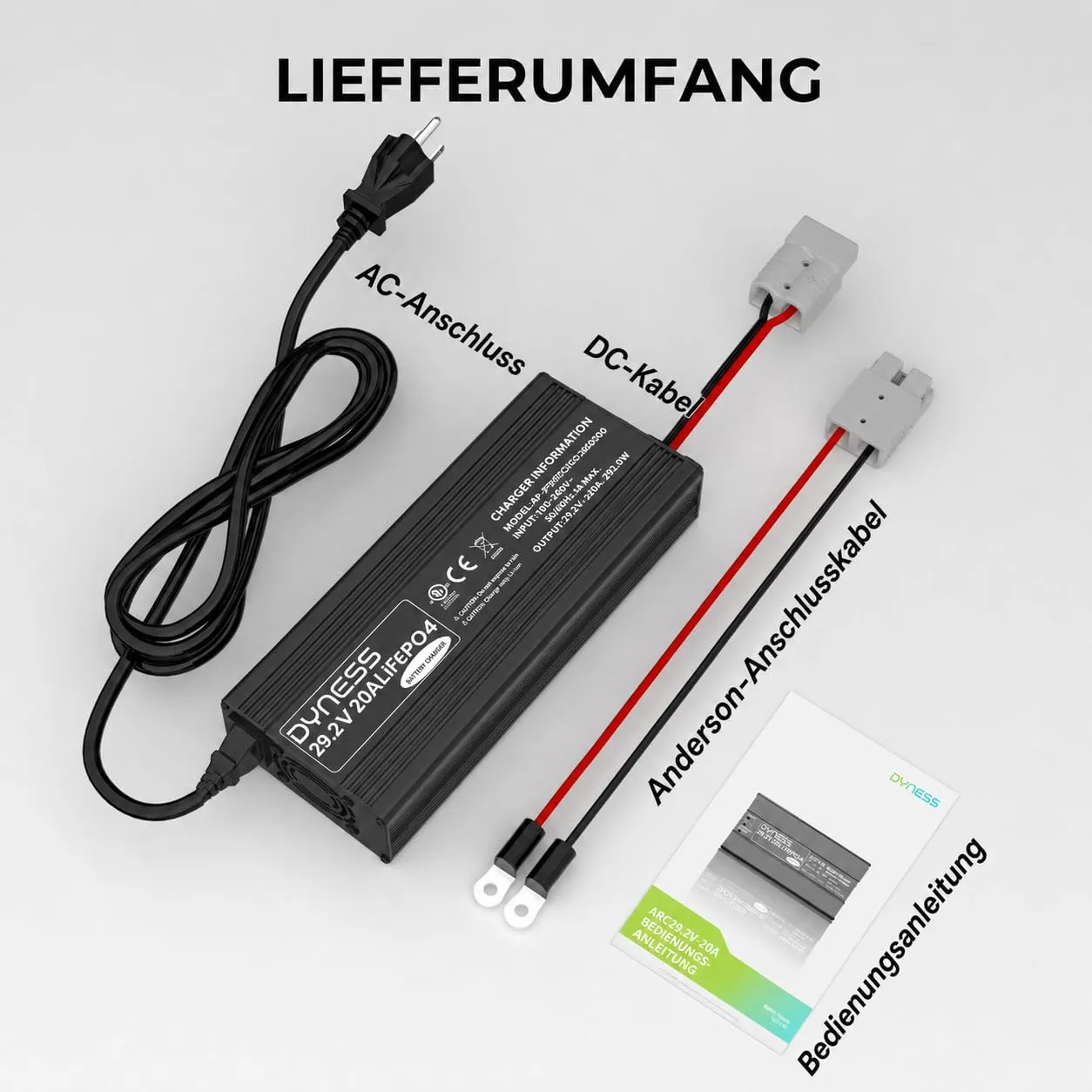 Dyness 29.2V 20A Batterieladegerät 24V LiFePO4 3-stufig