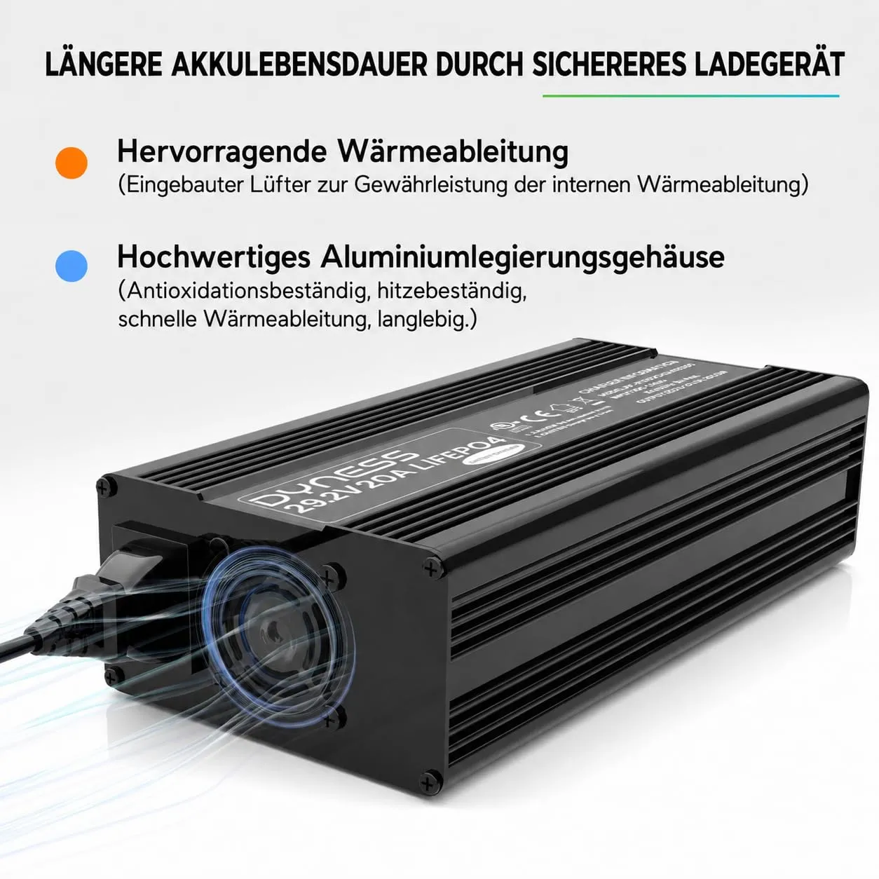 Dyness 29.2V 20A Batterieladegerät 24V LiFePO4 3-stufig
