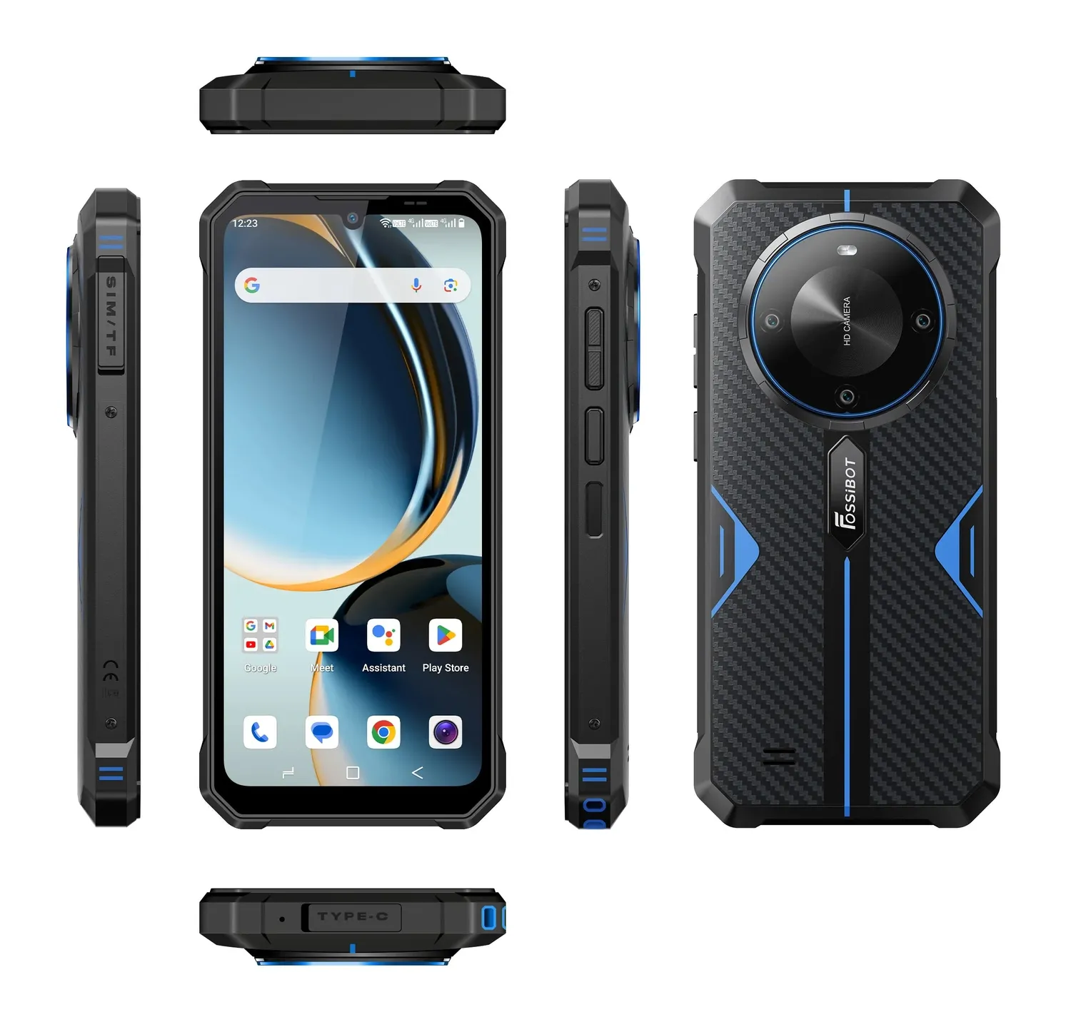 FOSSIBOT F105 Outdoor Handy 64GB Schwarz robust