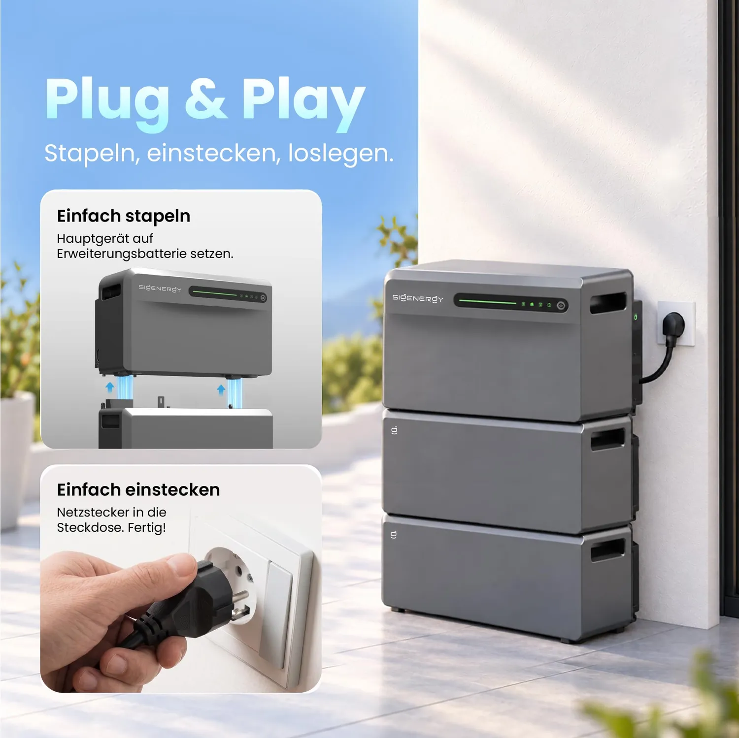Sigenergy SigenMate BAT 2700 Erweiterungsakku 2,68 kWh mit 4x 500W Modul