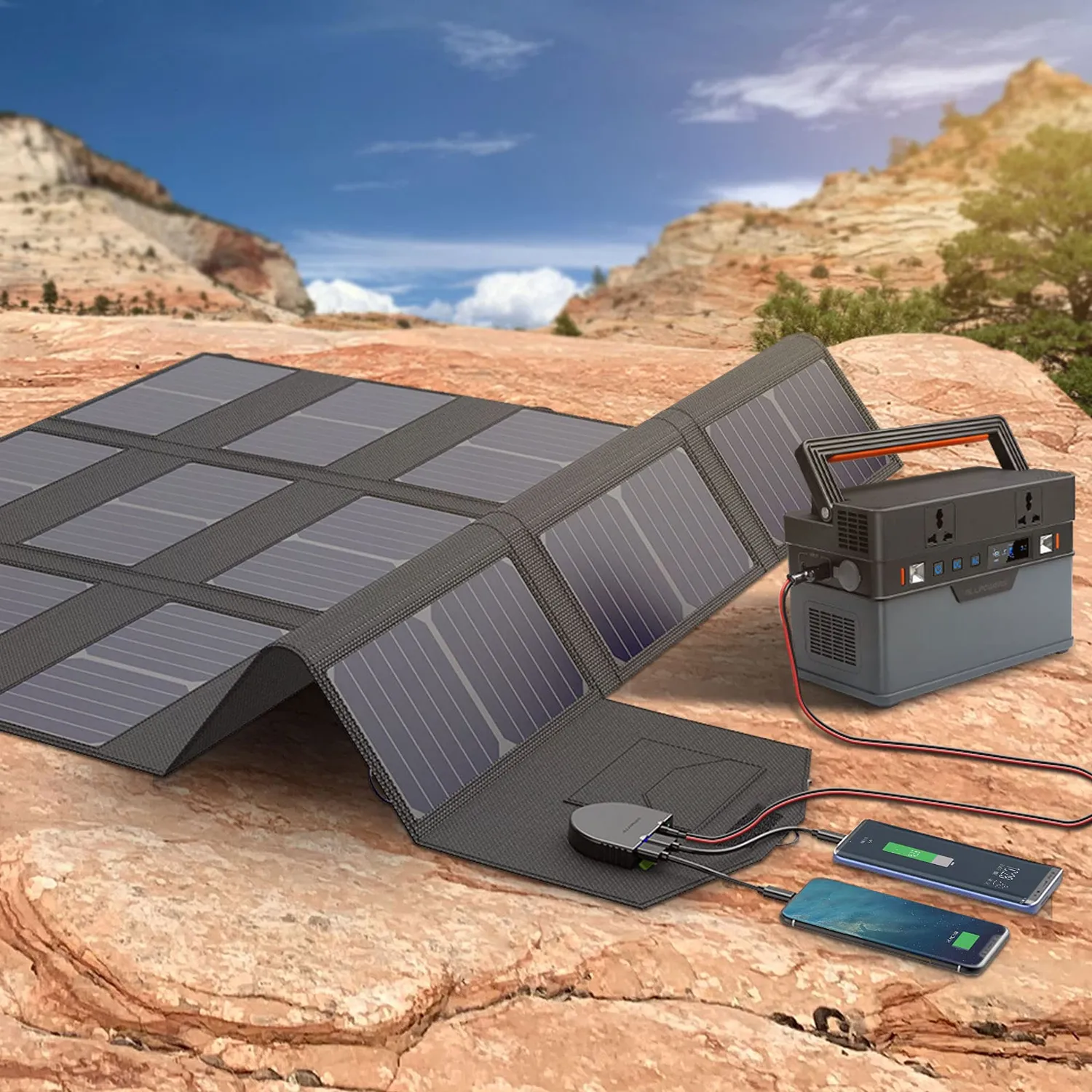 Allpowers 100W Faltbares Solarpanel mit USB tragbar
