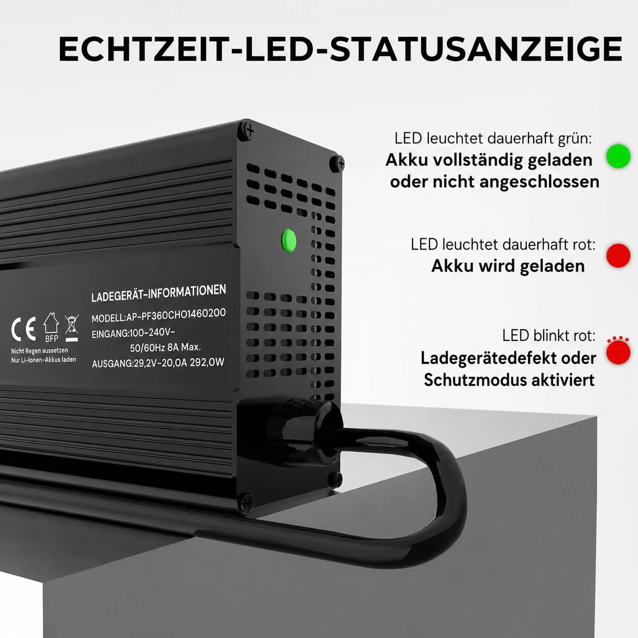 Dyness 29.2V 20A Batterieladegerät 24V LiFePO4 3-stufig