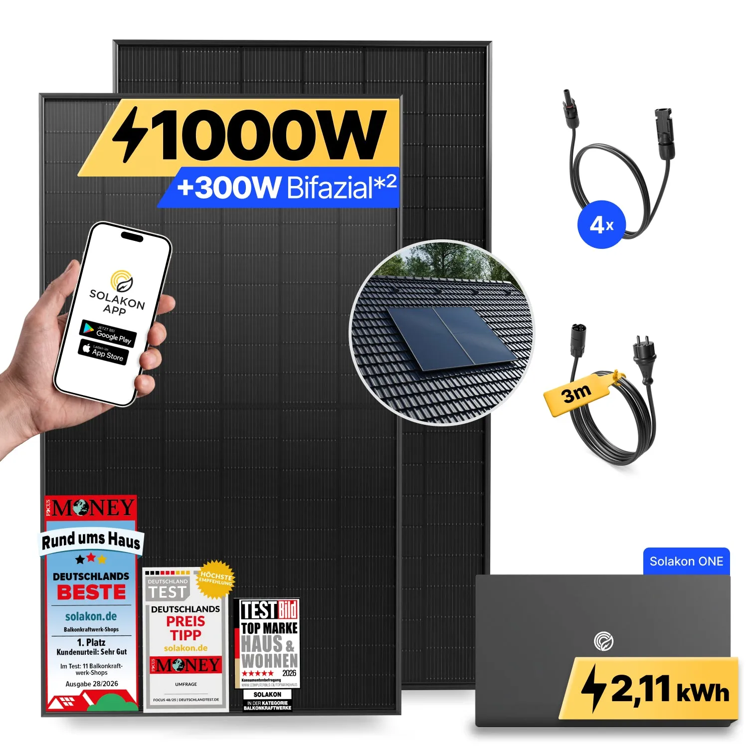 Solakon onBasic Balkonkraftwerk 1000W ohne Speicher
