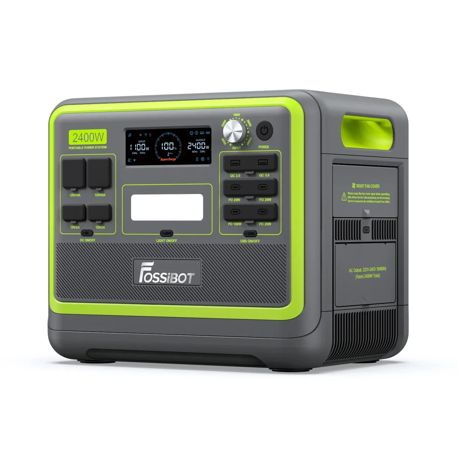 FOSSIBOT F2400 Solargenerator 2400W mit 1x SP200 200W