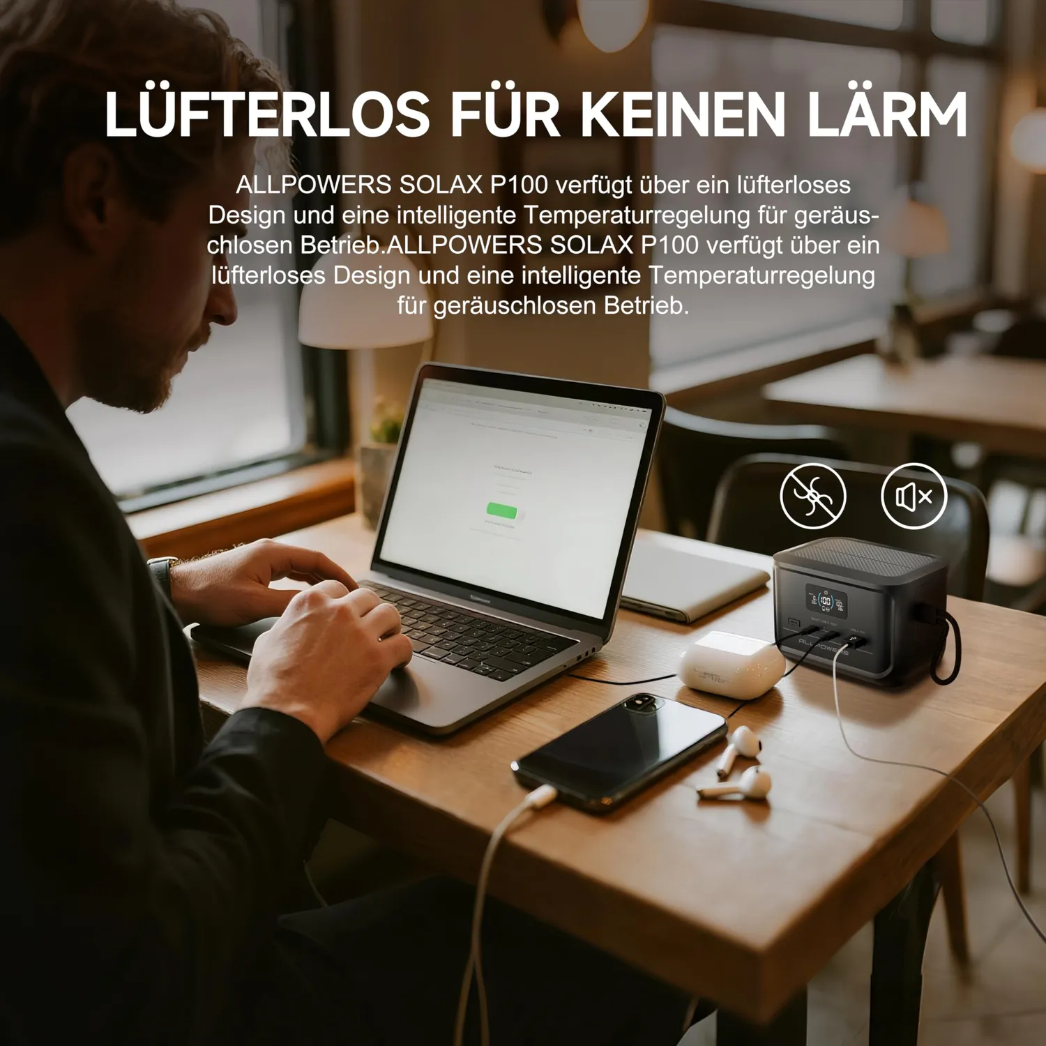 Allpowers P100 Powerbank 99Wh 100W LiFePO4 mit Display