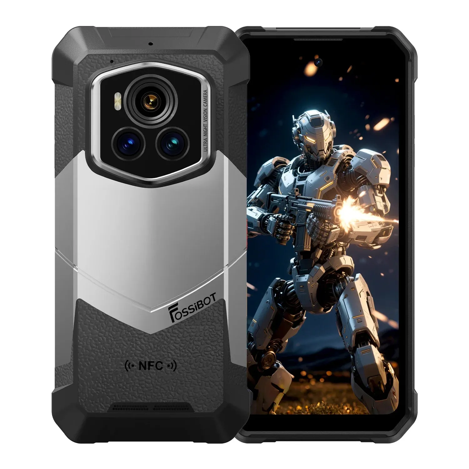FOSSiBOT F107 Pro Outdoor Handy 512GB Grau 28000mAh