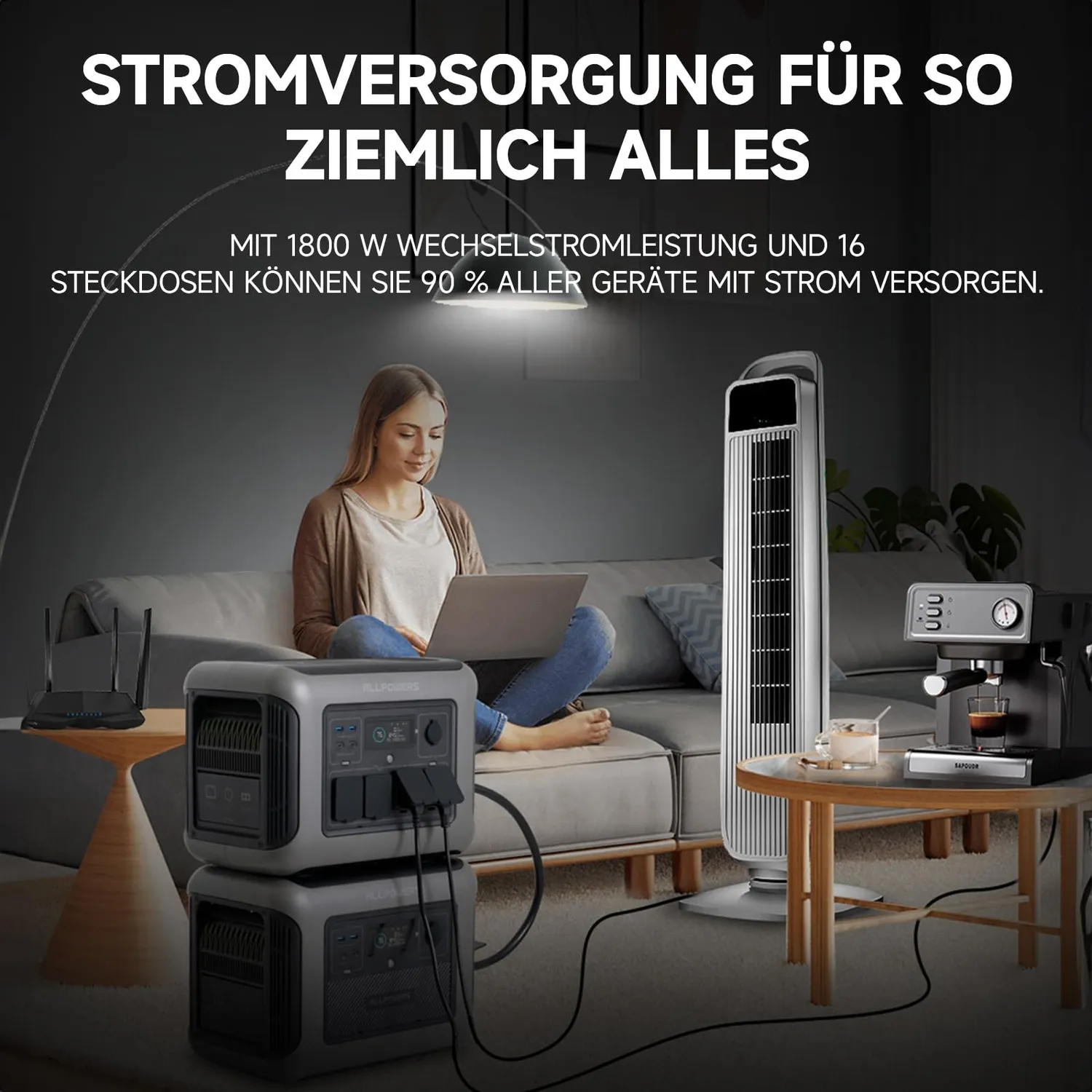 ALLPOWERS R1500 Powerstation 2304Wh mit B1000 Akku