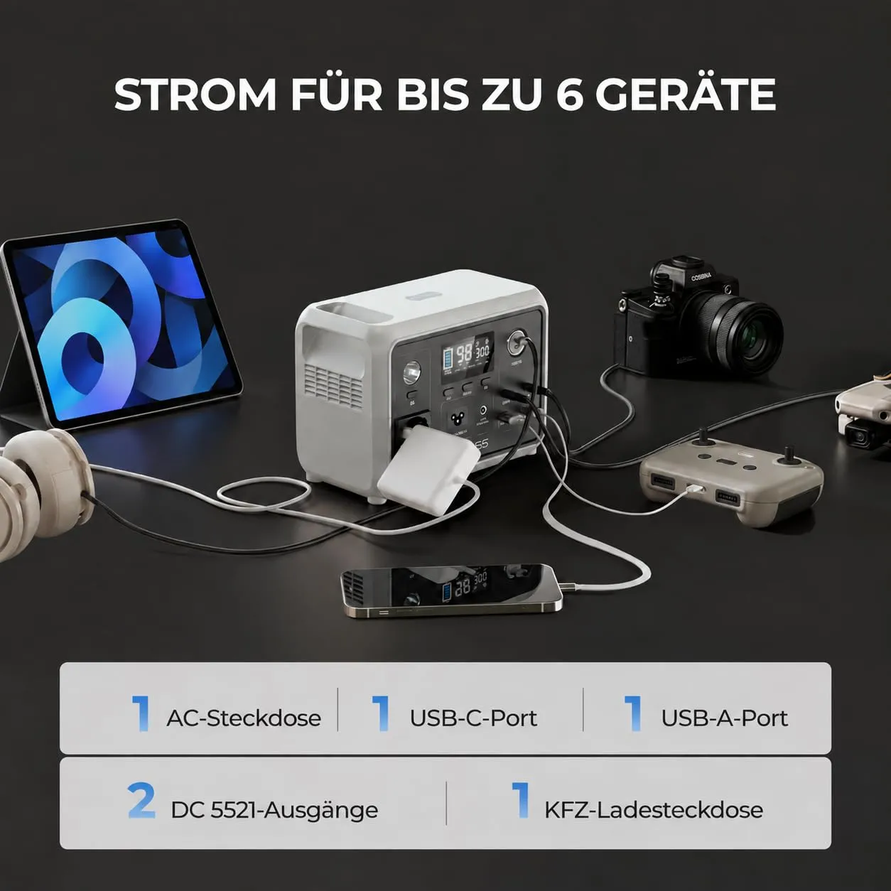 Dyness 300W 256Wh Powerstation LiFePO4 Notstrom