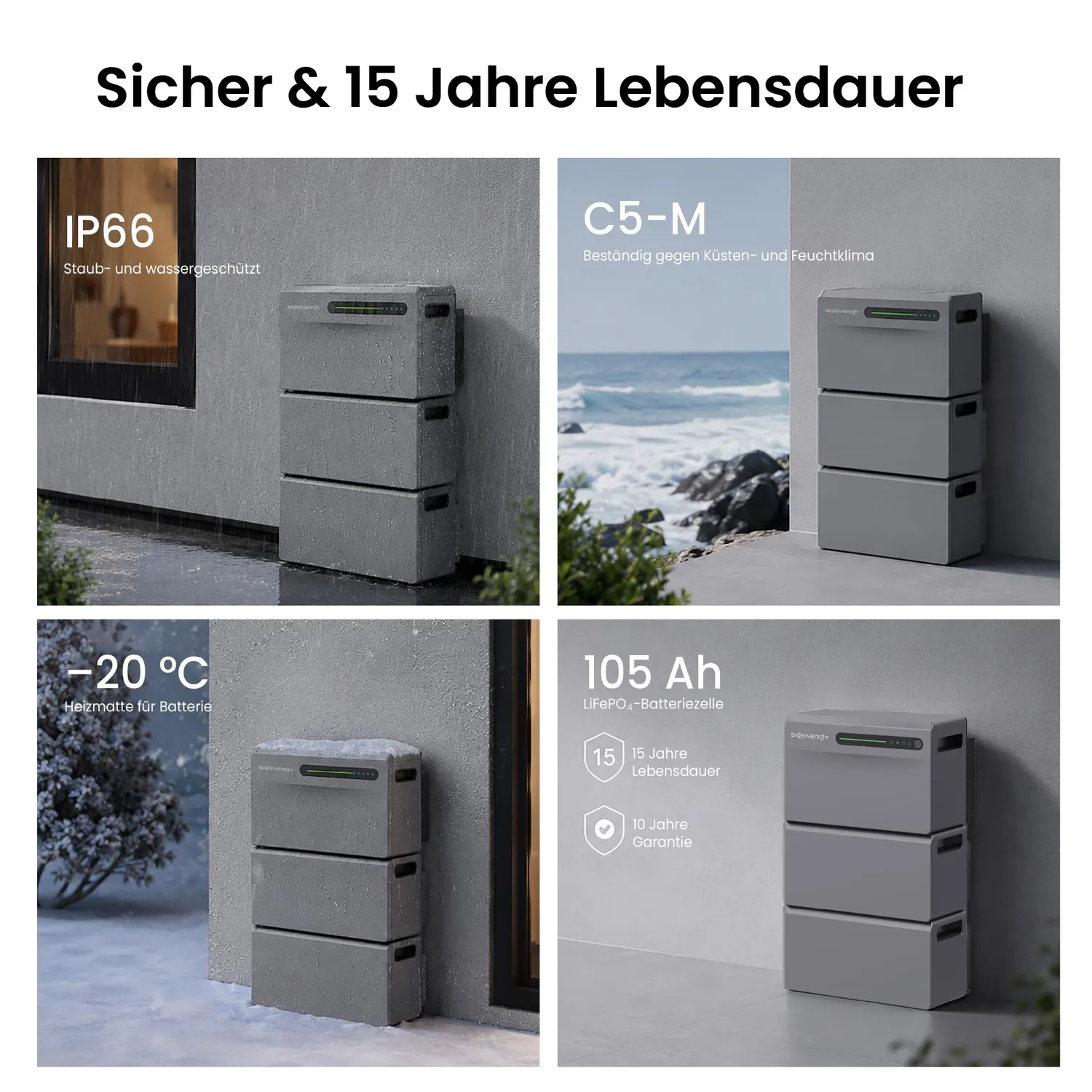Sigenergy SigenMate BAT 2700 Erweiterungsakku 2,68 kWh mit 4x 500W Modul