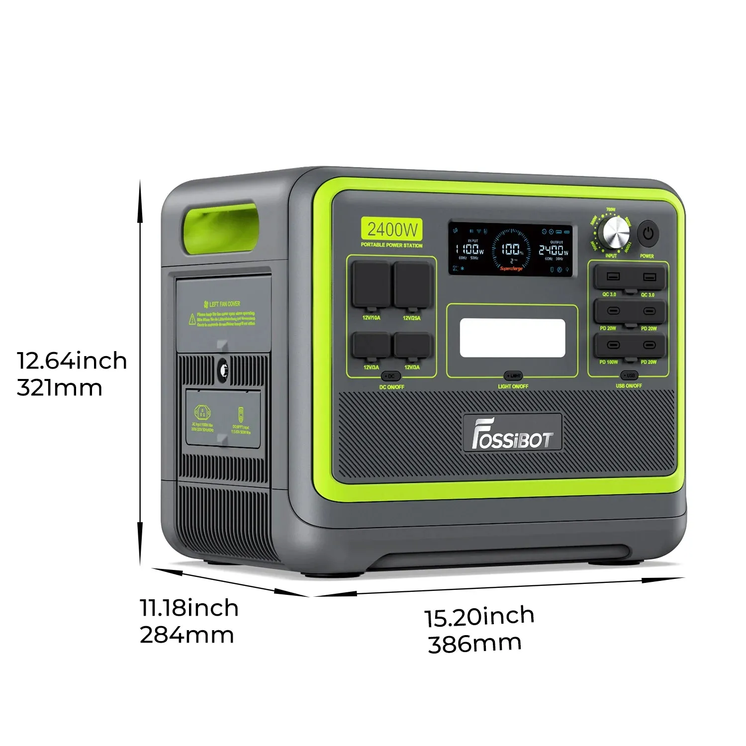 FOSSIBOT F2400 Solargenerator 2400W mit 1x SP200 200W