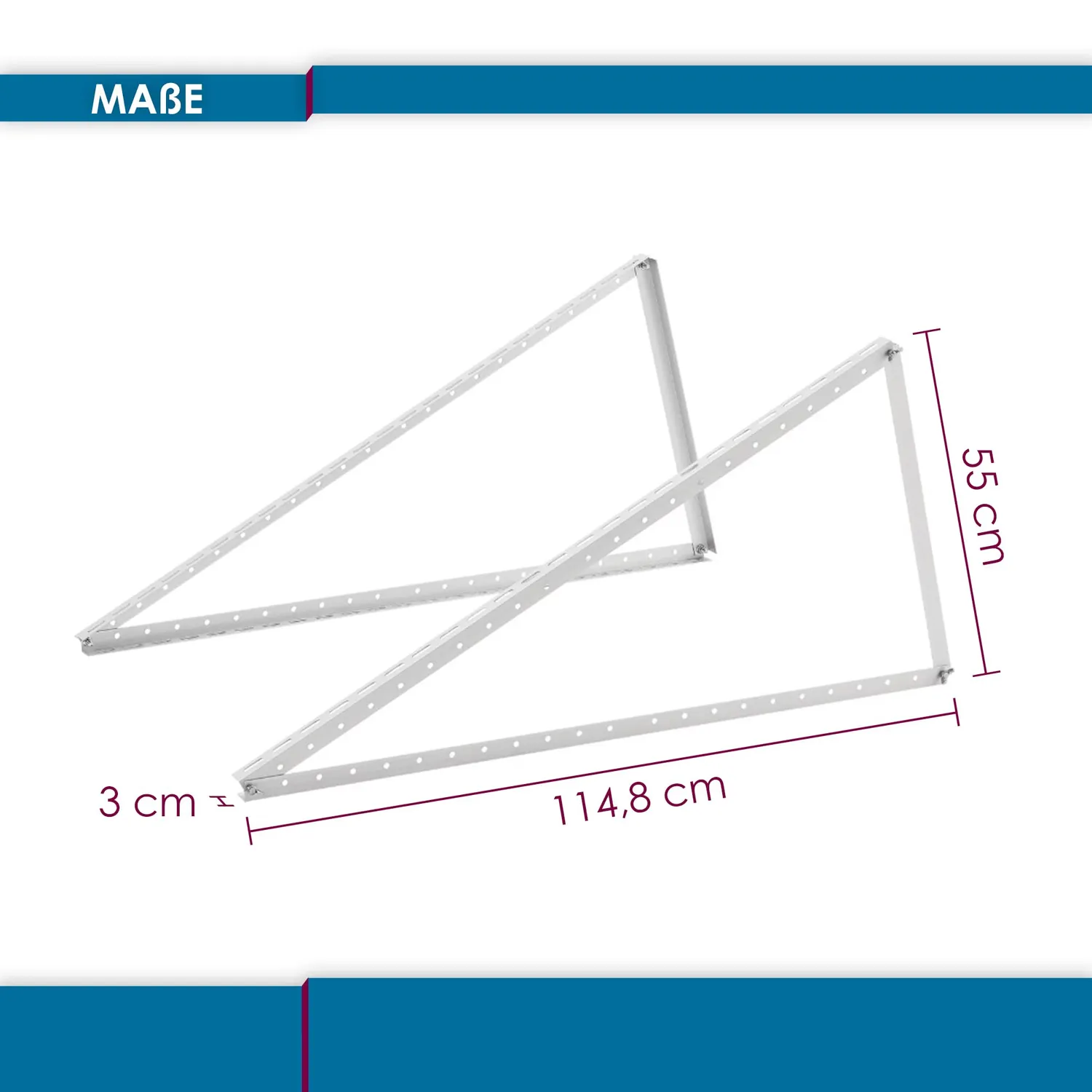 VALE Mini-PV Aufständerung für 2 Solarmodule Aluminium