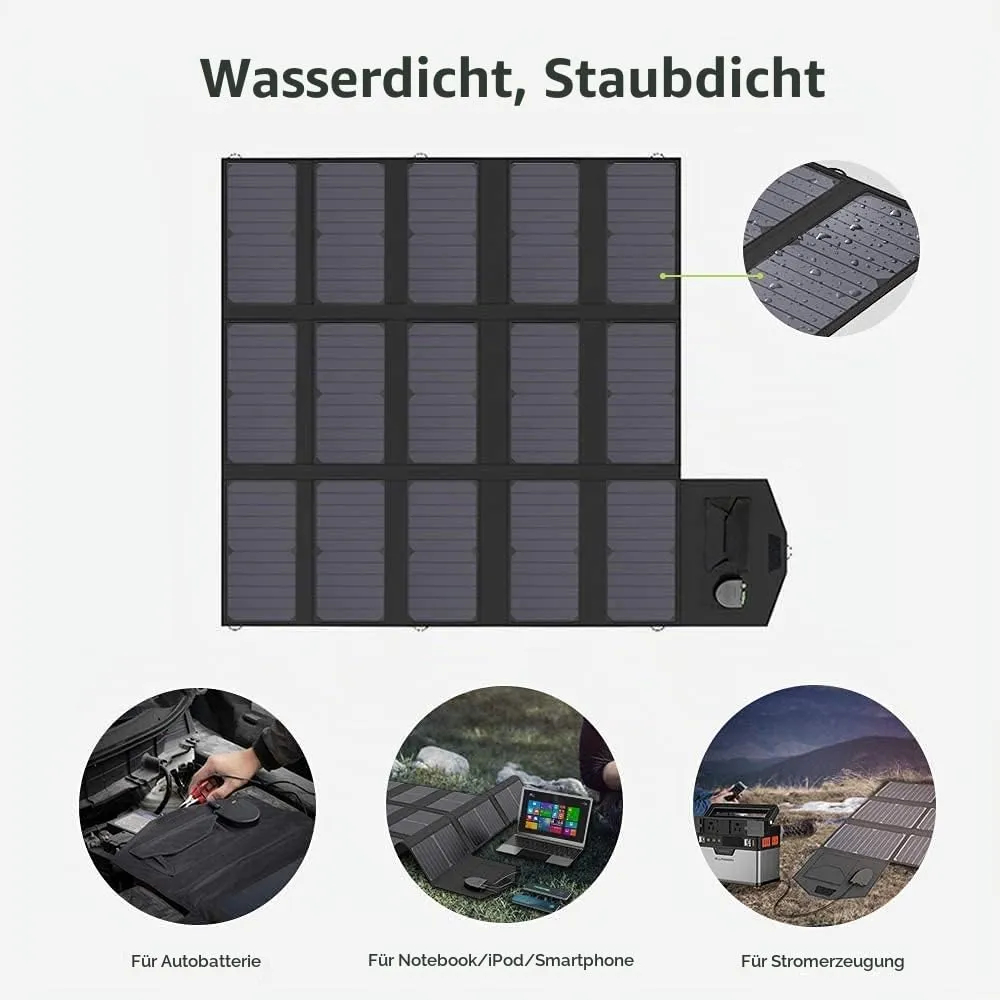 Allpowers 100W Faltbares Solarpanel mit USB tragbar