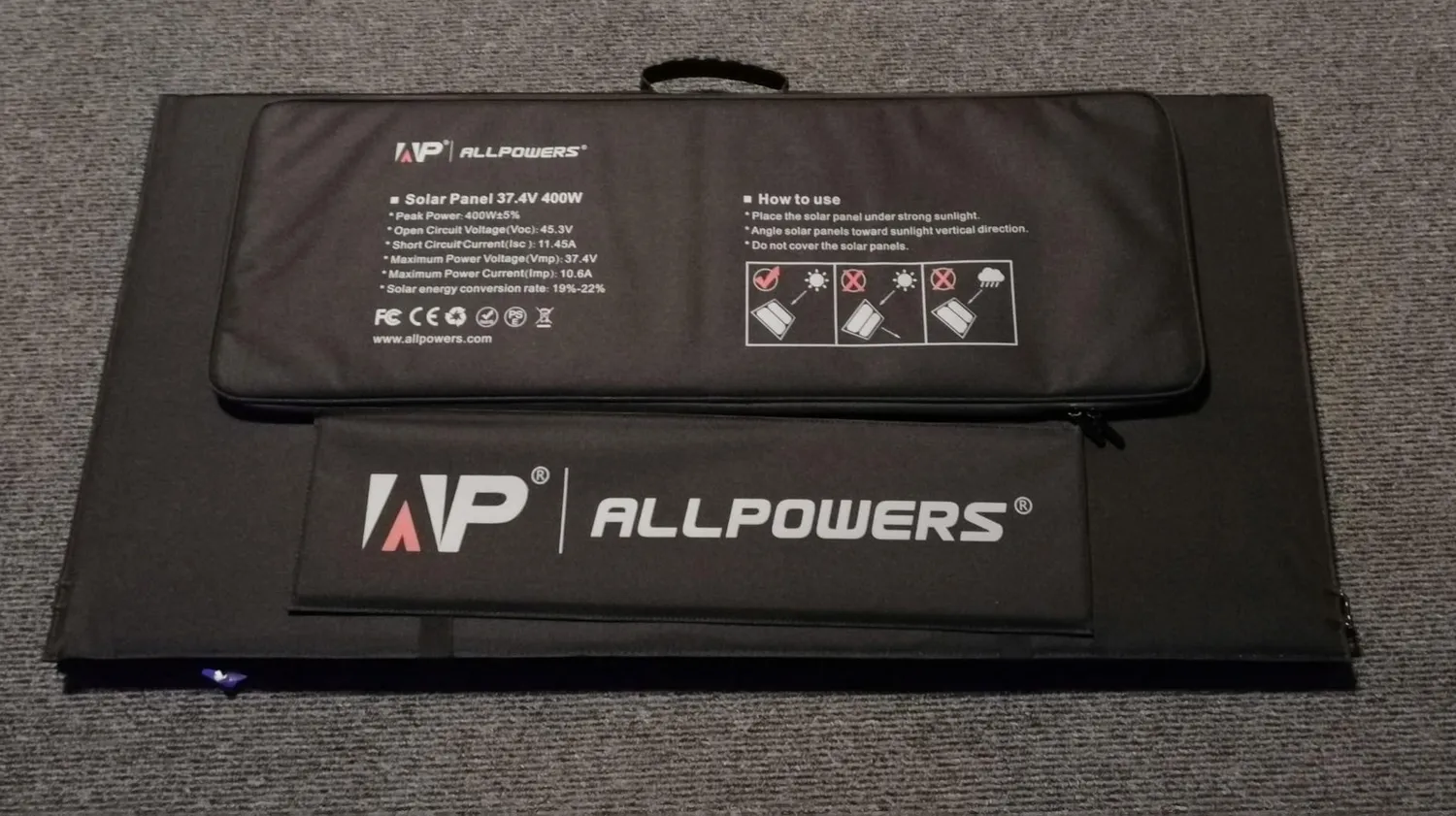 Allpowers 400W Solarpanel faltbar IP67 ETFE