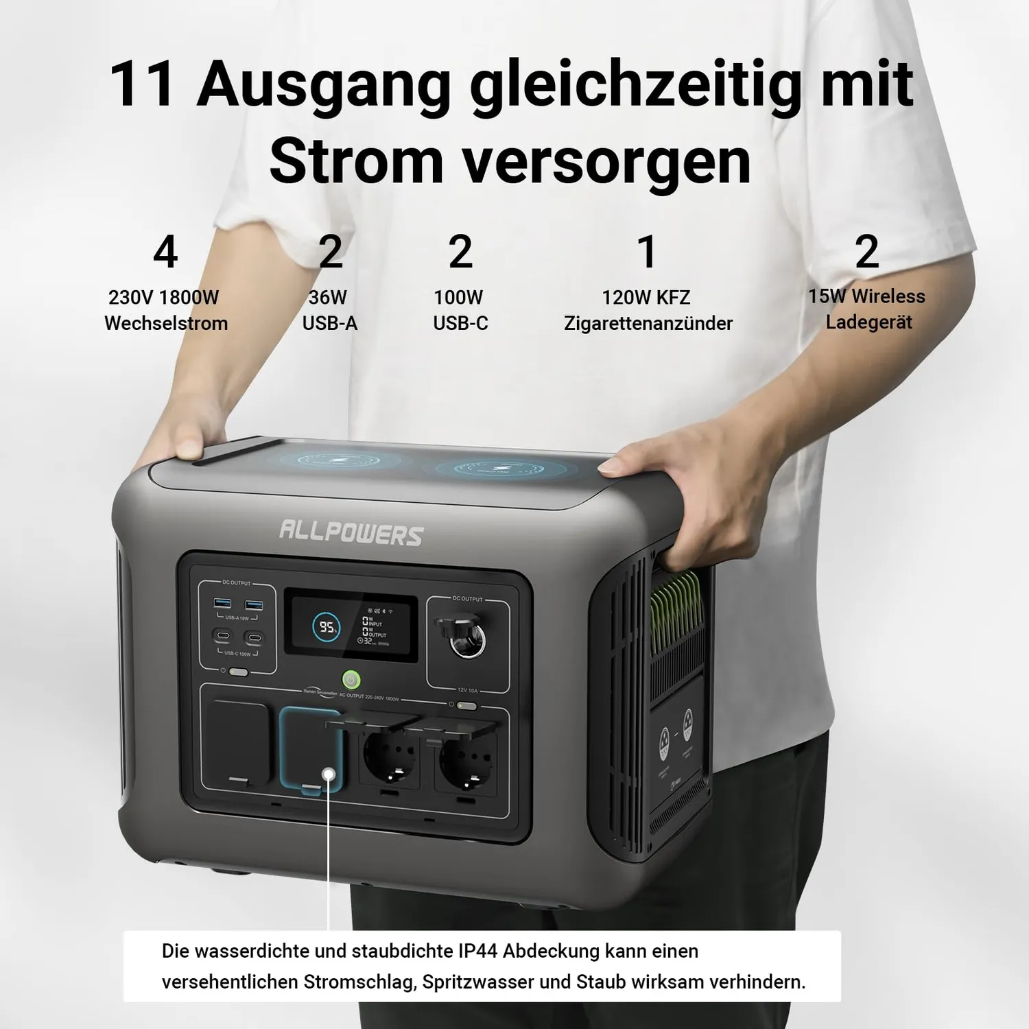 ALLPOWERS R1500 Powerstation 1152Wh mit 2x 100W Panel