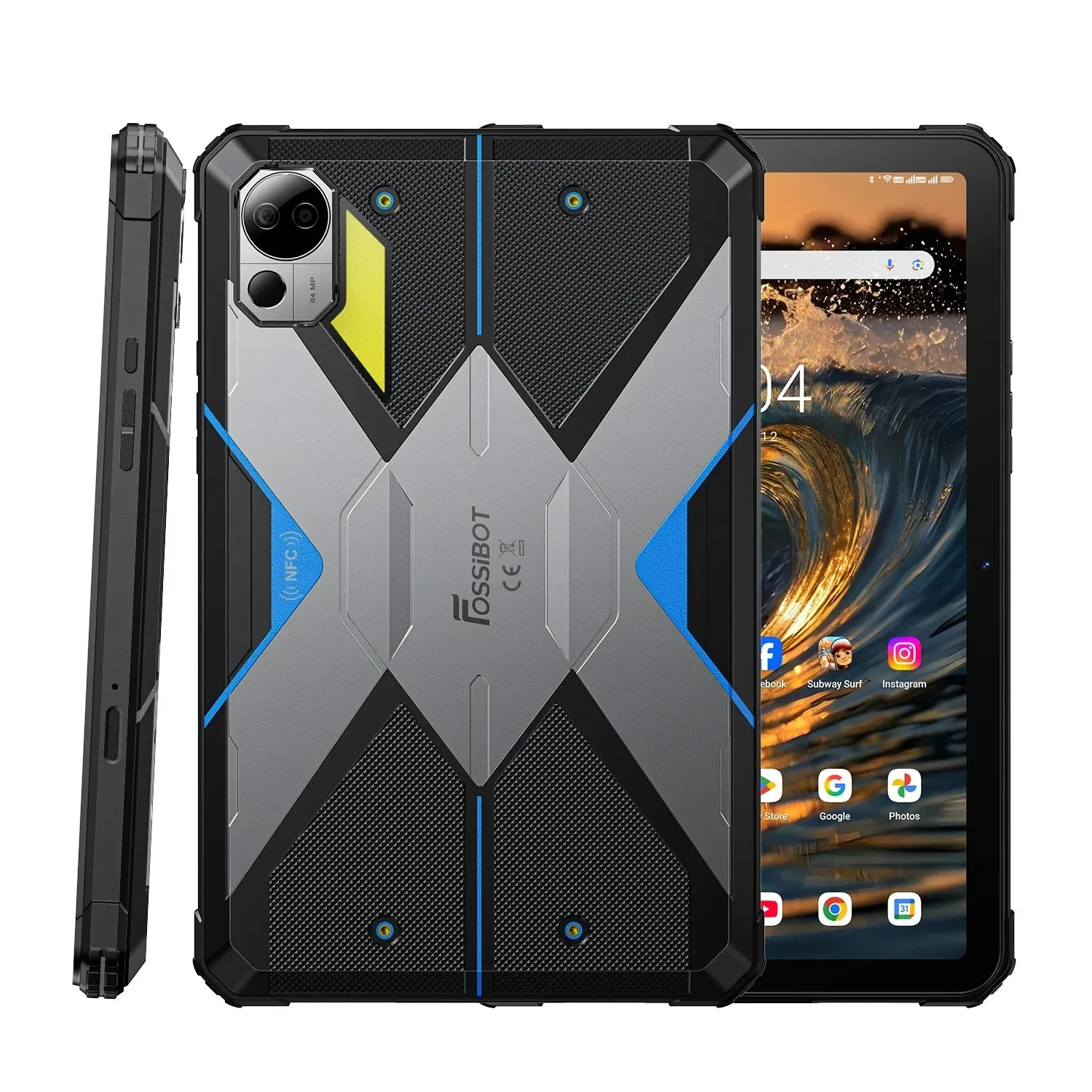 FOSSIBOT DT3 Outdoor Tablet Grau 256GB 5G