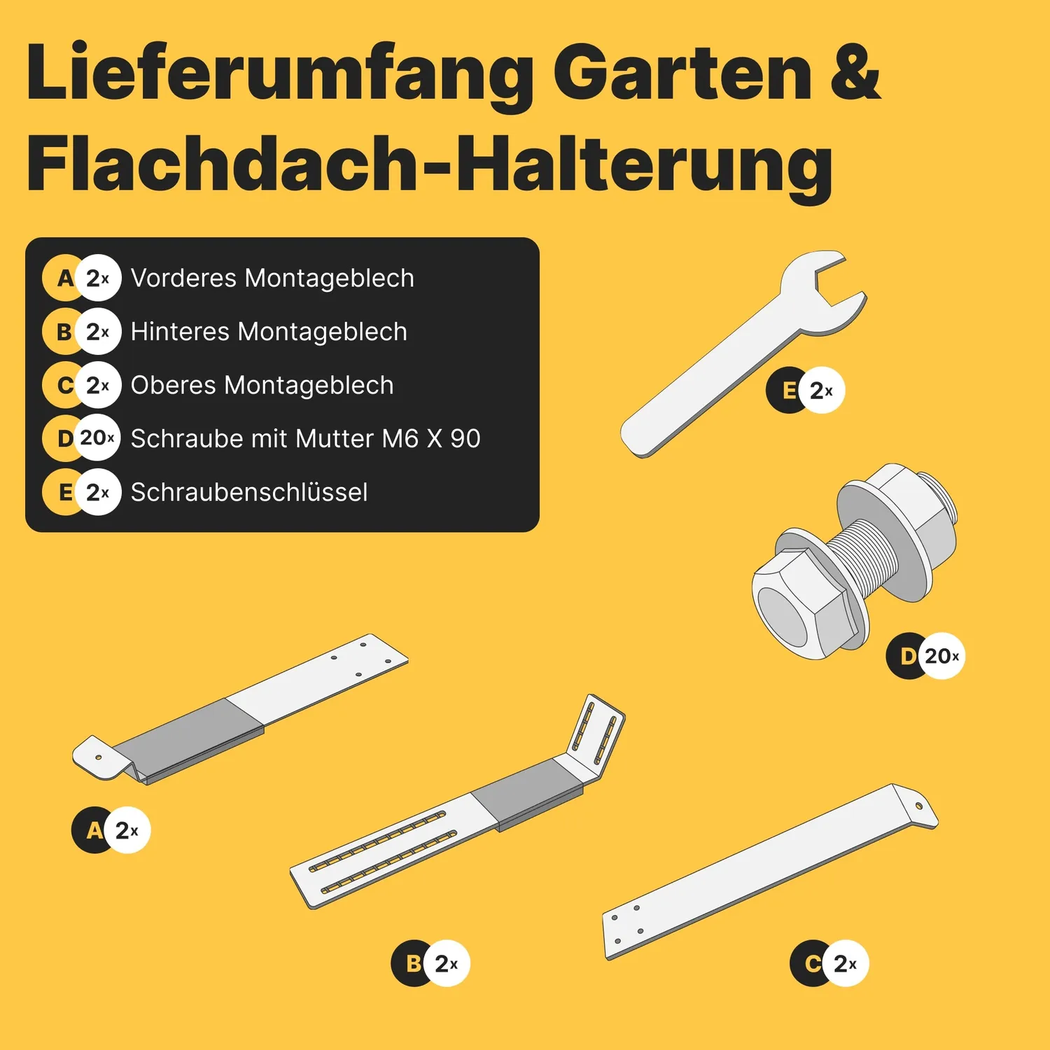 Solakon Halterung Flachdach & Garten Alu verstellbar
