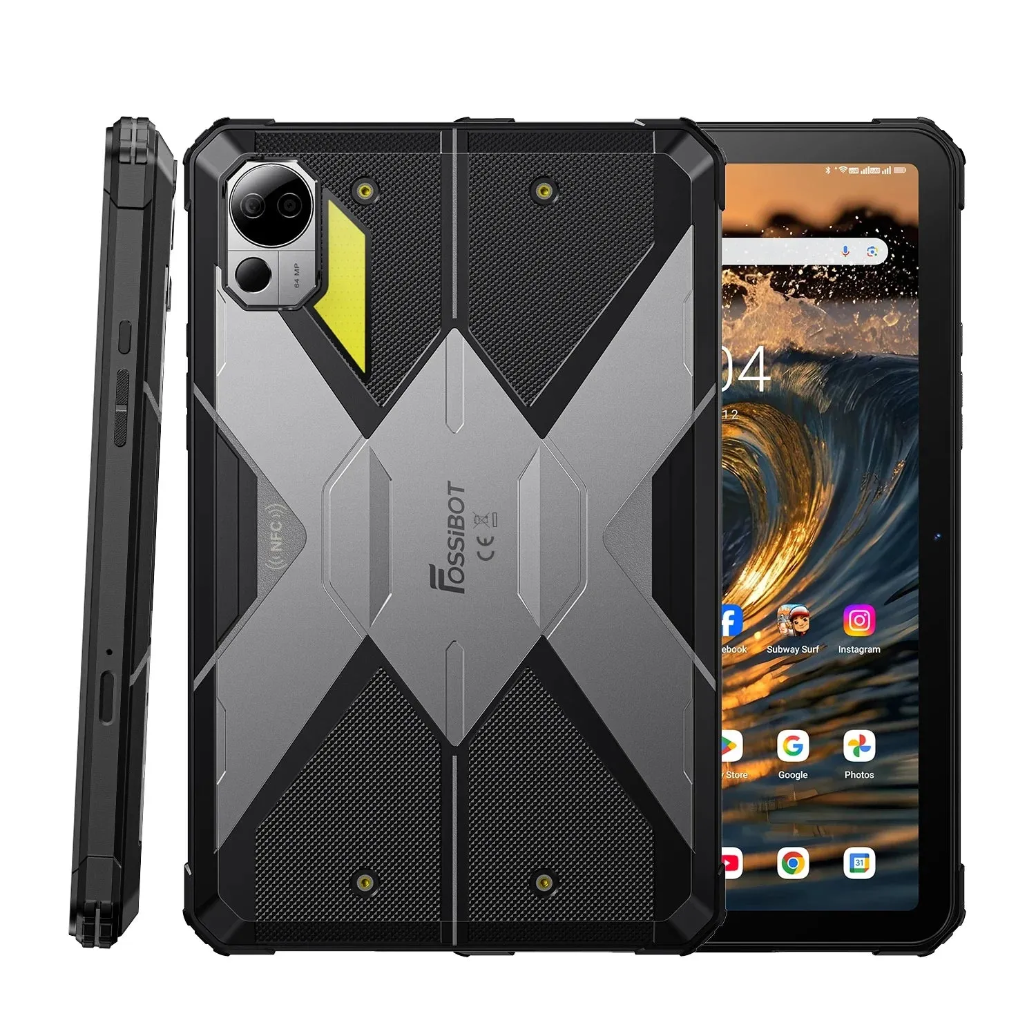 FOSSIBOT DT3 Outdoor Tablet Grau 256GB 5G