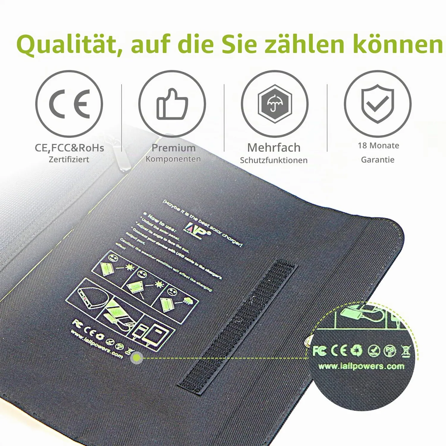 Allpowers 21W Solarladegerät Powerbank 10000mAh faltbar
