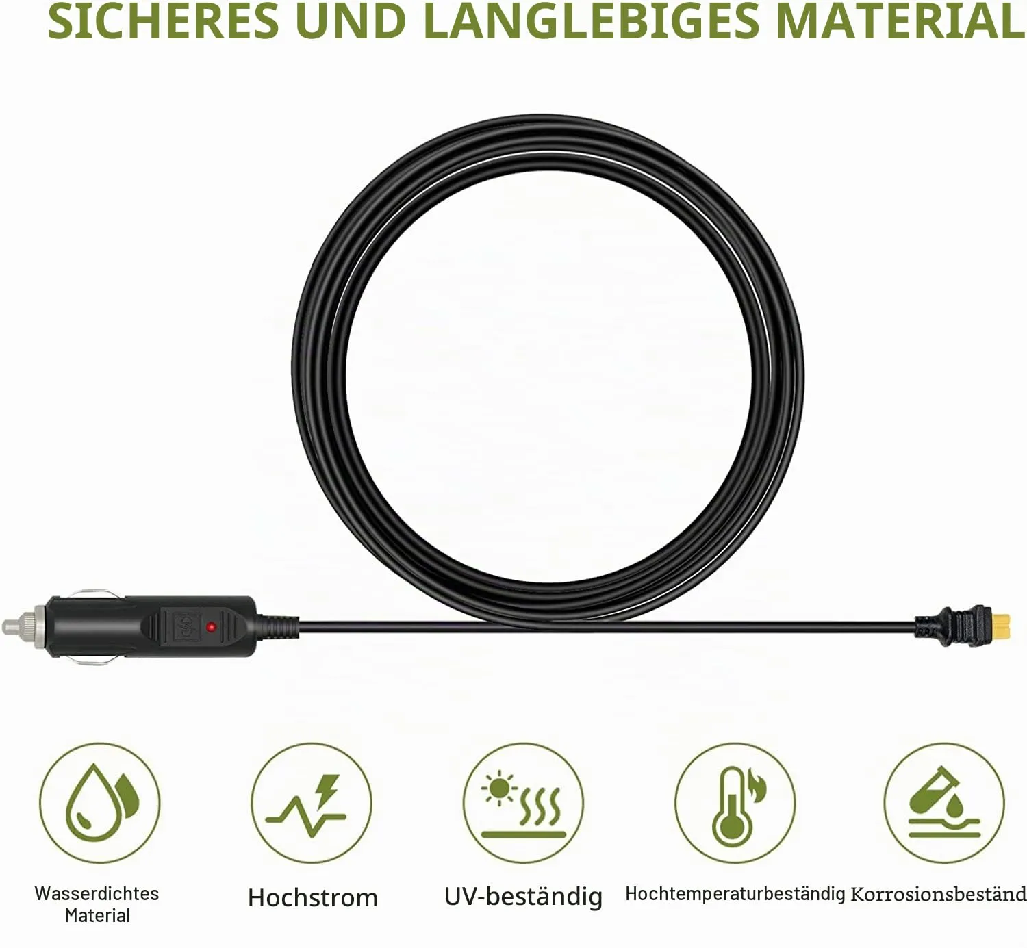 Allpowers Zigarettenanzünder-XT60 Kabel Auto Solarkabel