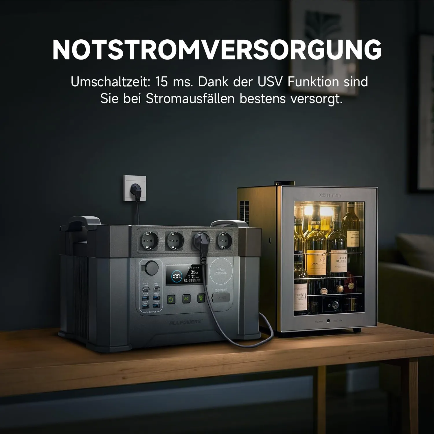 Allpowers S2000 Pro 2400W Powerstation 1451Wh ohne Panel
