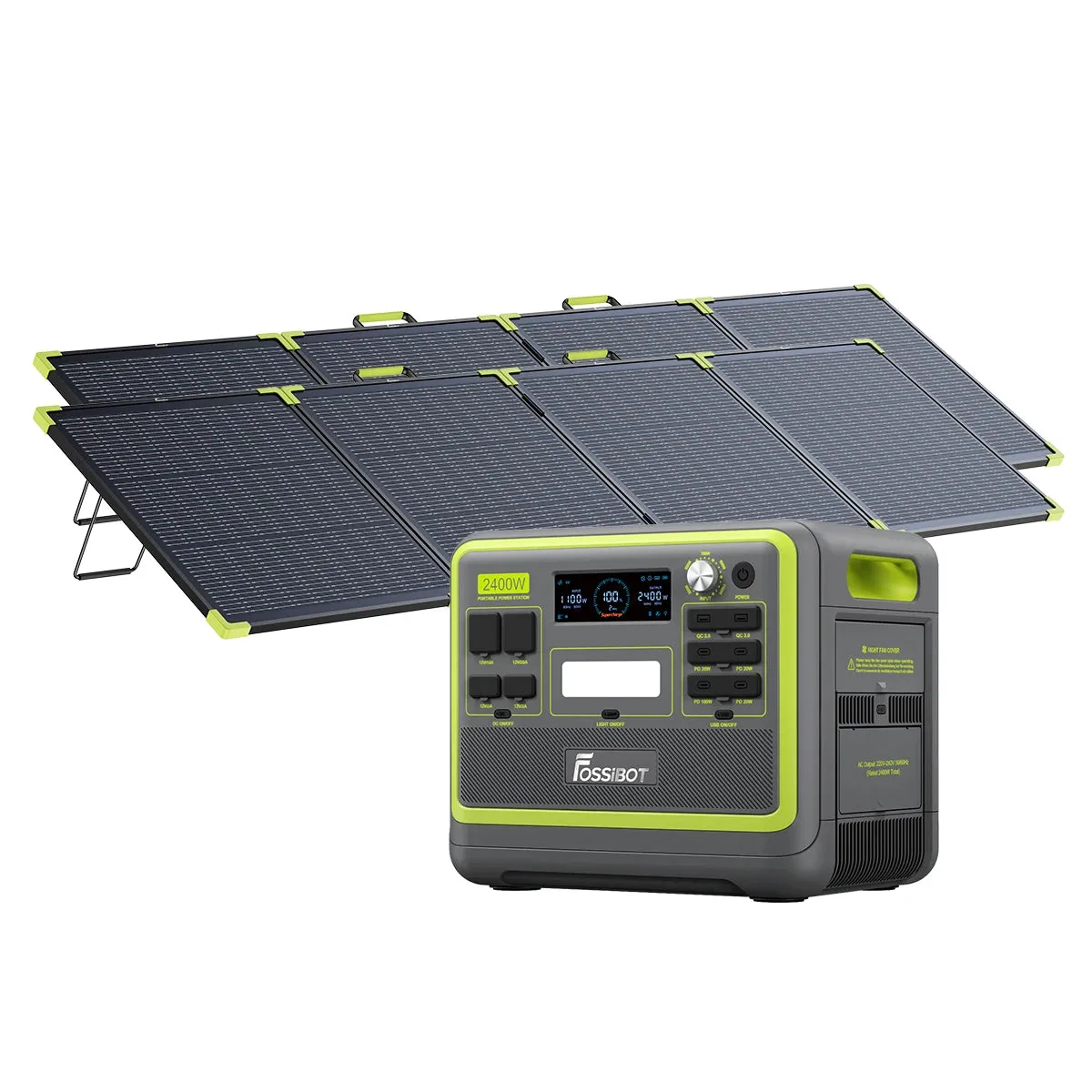 FOSSiBOT F2400 Powerstation 2048Wh Schwarz ohne Solar