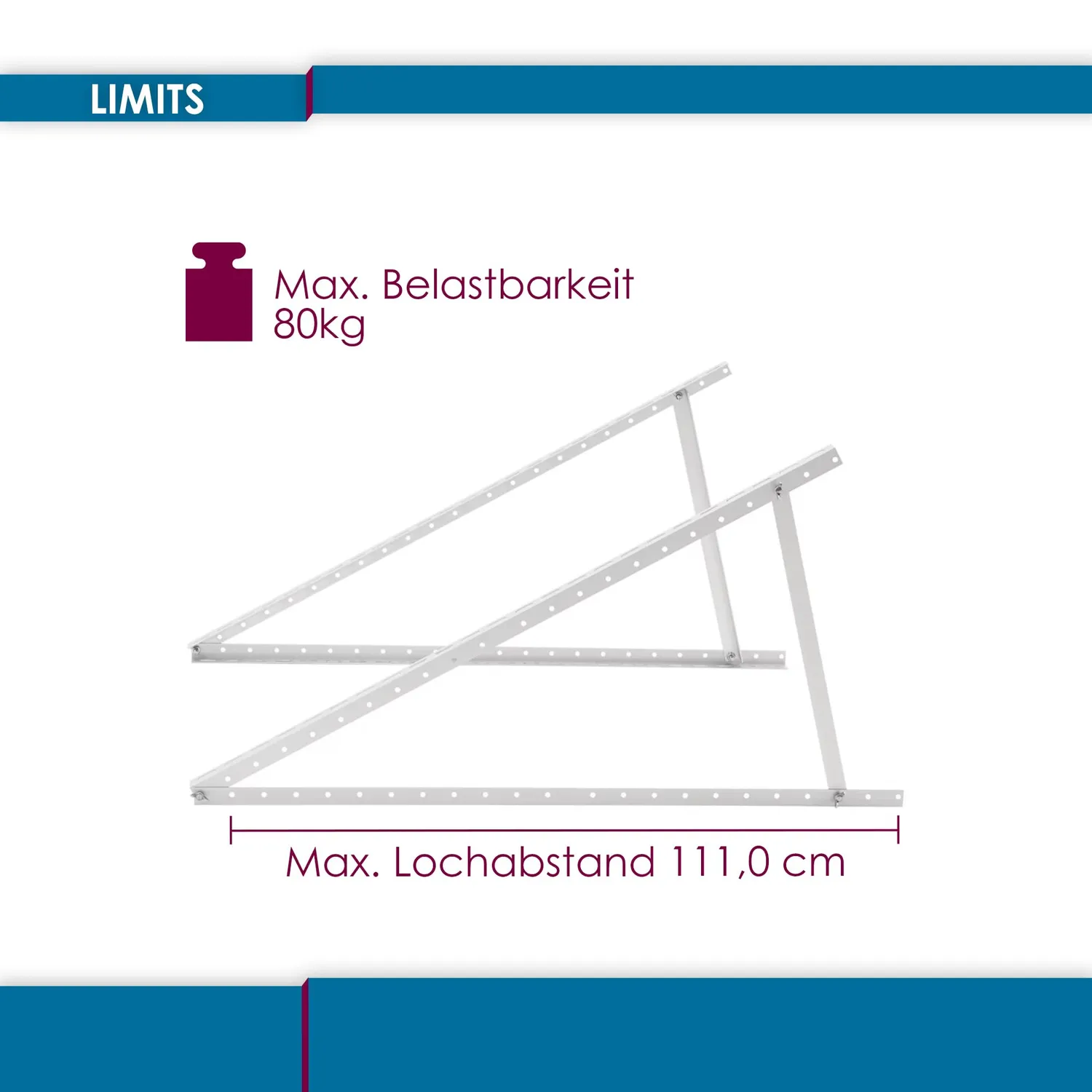 VALE Mini-PV Aufständerung für 2 Solarmodule Aluminium