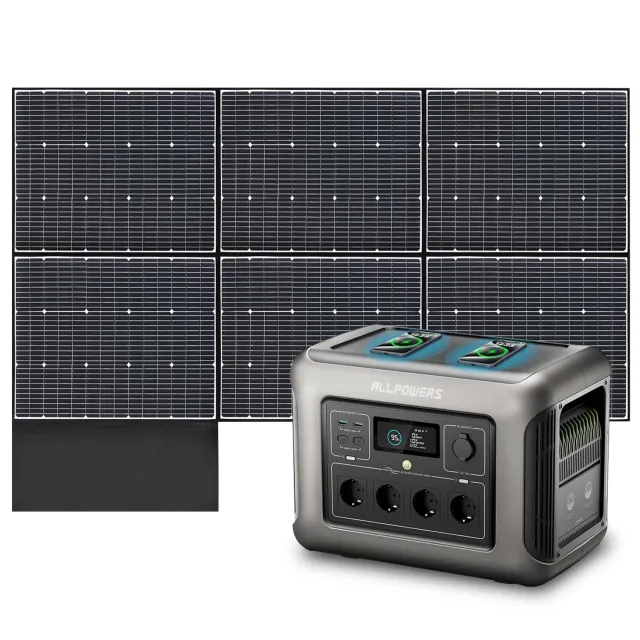 Allpowers R1500 Powerstation mit 600W Panel 1152Wh