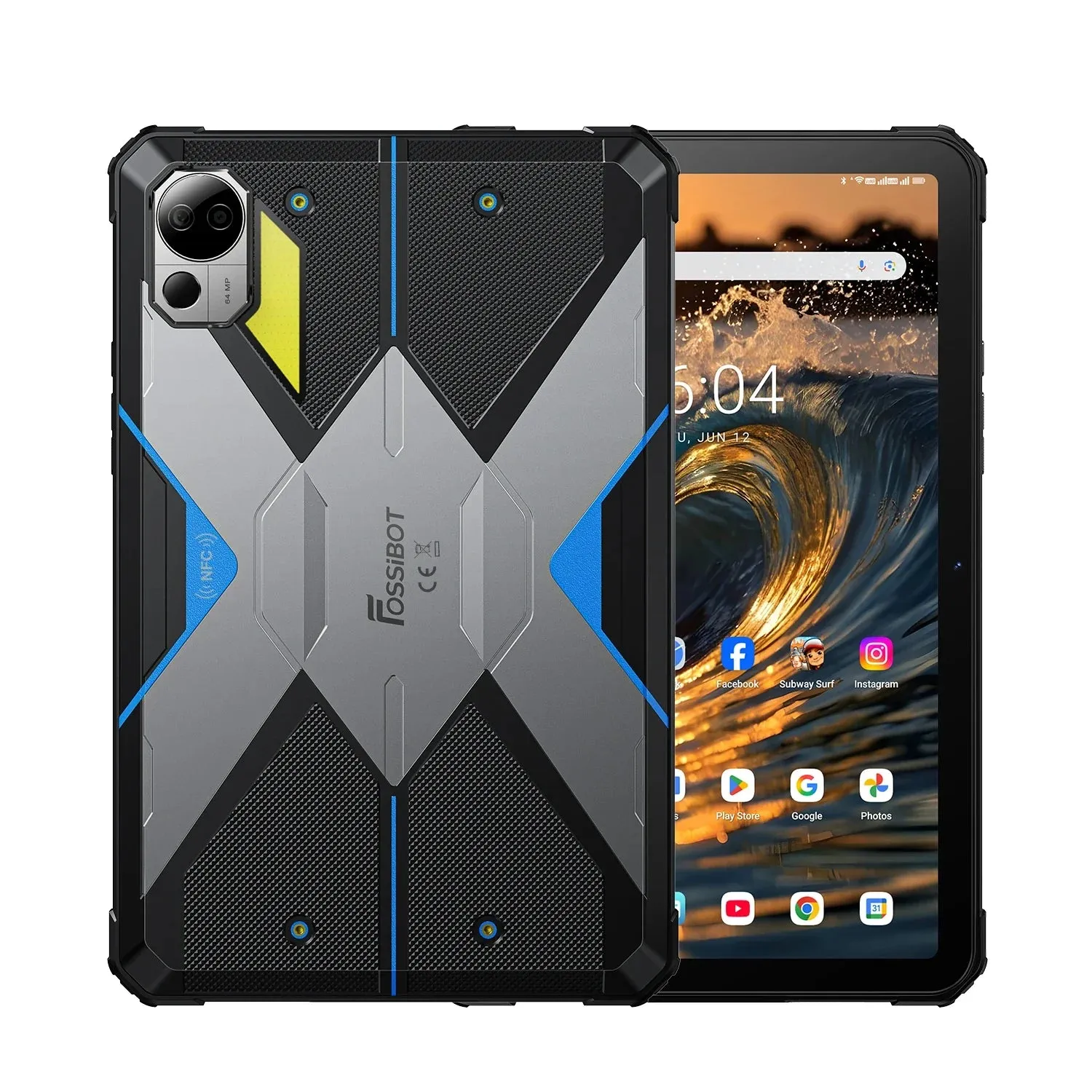 FOSSIBOT DT3 Outdoor Tablet Grau 256GB 5G