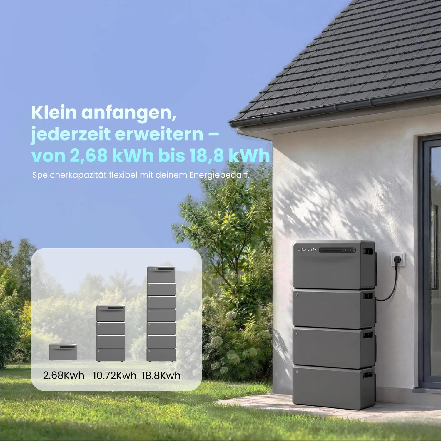 Sigenergy SigenMate BAT 2700 Erweiterungsakku 2,68 kWh mit 4x 500W Modul