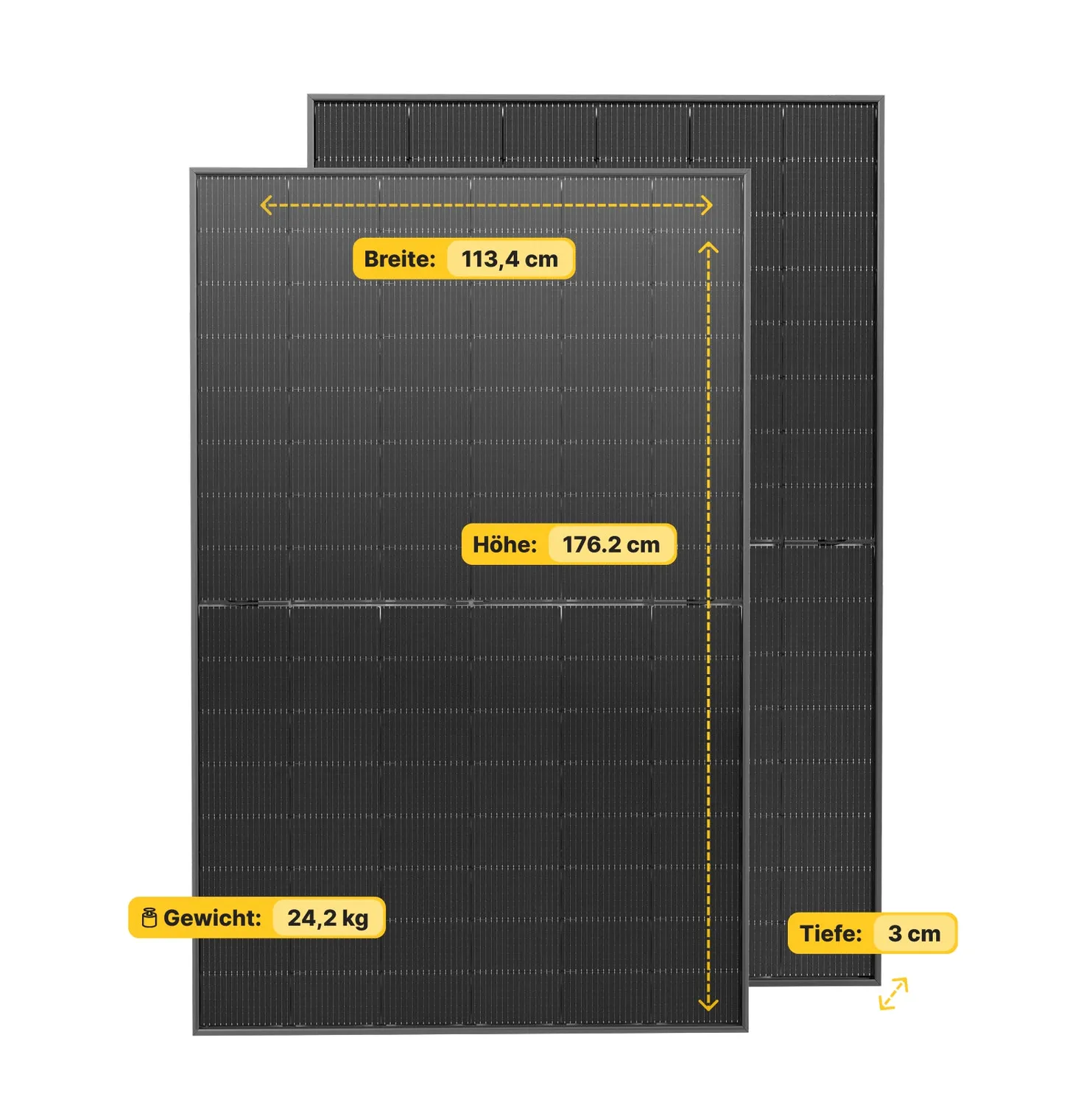 Ulica Solar UL-450M-96DDGN 450W Solarmodul Full Black