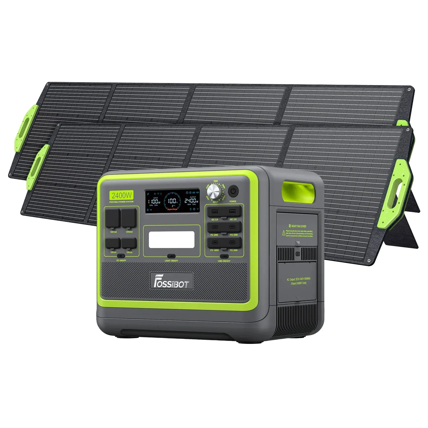 FOSSiBOT F2400 Powerstation 2048Wh Schwarz ohne Solar