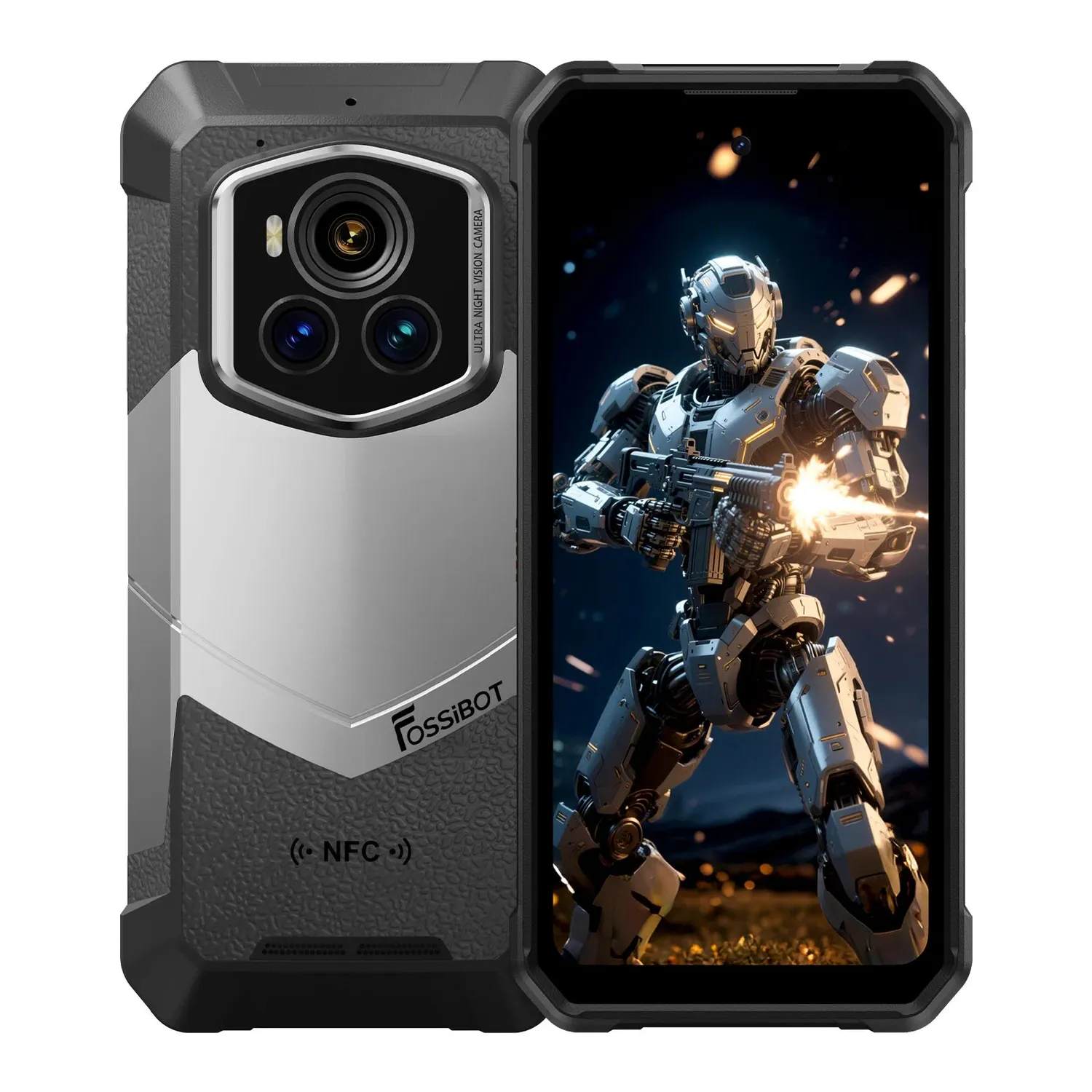 FOSSiBOT F107 Pro Outdoor Handy 512GB Grau 28000mAh