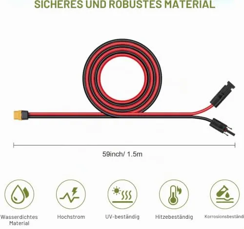 ALLPOWERS Solarladekabel XT60 für S300 R600 S2000