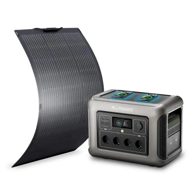 Allpowers R1500 Powerstation mit 100W Solarpanel 1152Wh