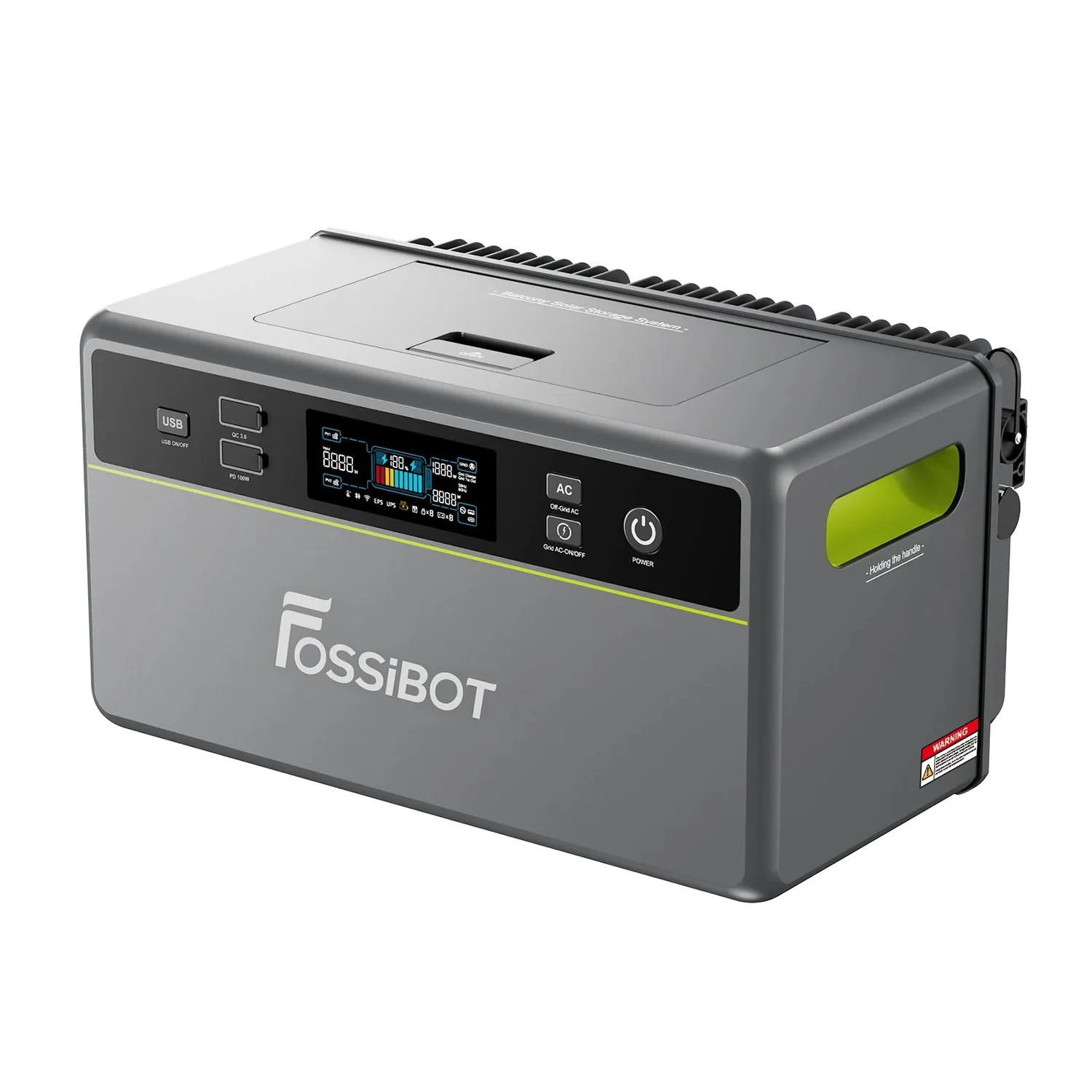 FOSSIBOT FBP1200 Balkonkraftwerk Speicher ohne Akku 1200W