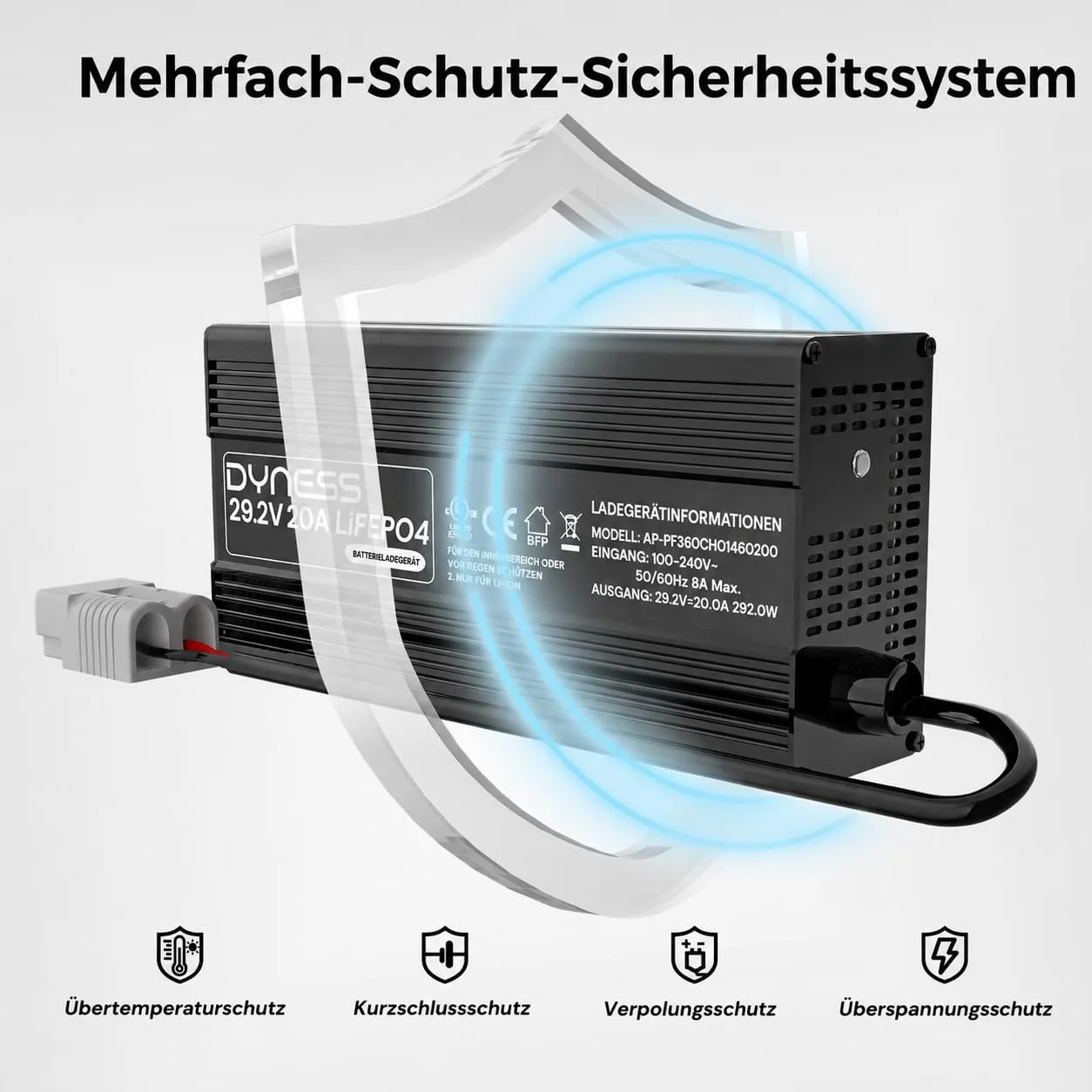 Dyness 29.2V 20A Batterieladegerät 24V LiFePO4 3-stufig